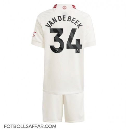 Manchester United Donny van de Beek #34 Tredje Dräkt Barn 2023-24 Kortärmad (+ Korta byxor)